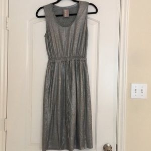 Silver rib pencil dress! Anthro